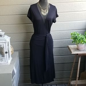 Boden soft jersey classic wrap midi dress